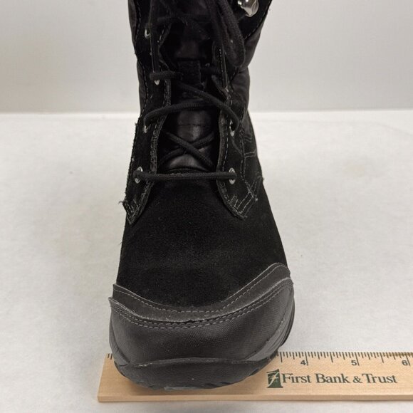 Easy Spirit Womens Black Eserle Snow Boots Lace Up Leather Fur Trim Size 7M - Picture 10 of 11